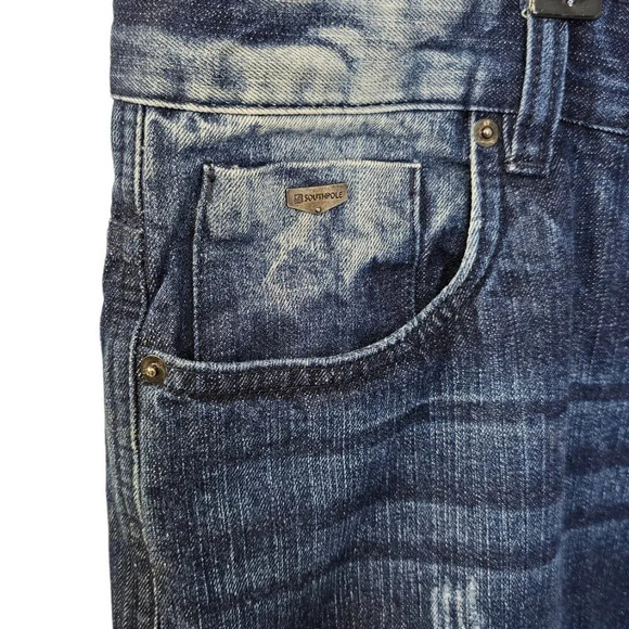 Southpole Men's Bleach Wash Look Jeans Size 38 Distressed Y2K - Picture 3 of 10